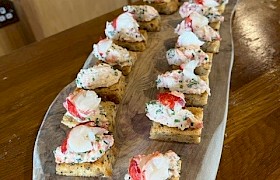 Beautifully presented canapes by Tracey Clay