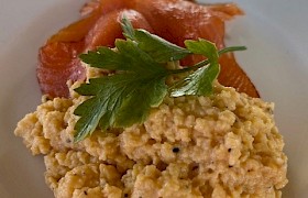 Smoked Salmon and Scrambled Eggs for Breakfast by Tracey Clay
